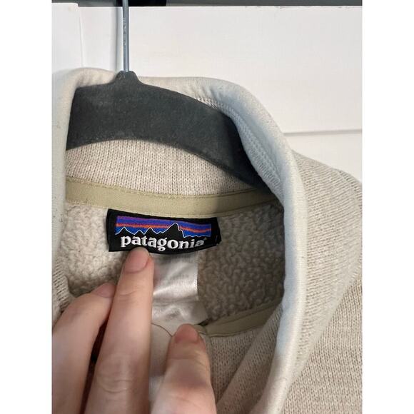 Patagonia Grey Cream Better Sweater 1/4 Zip Pullover Sz Small N - Picture 5 of 9